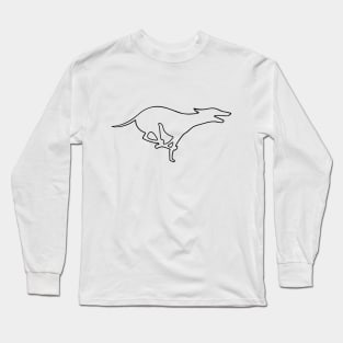 Captivating Dog Running outline Long Sleeve T-Shirt